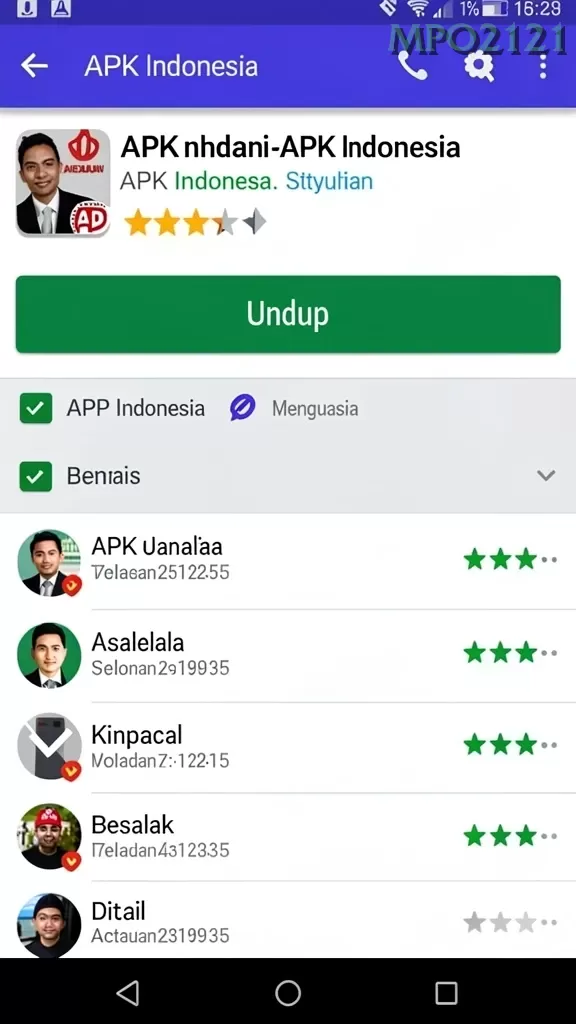 Cuplikan layar KOPLO77 — pengaturan akun